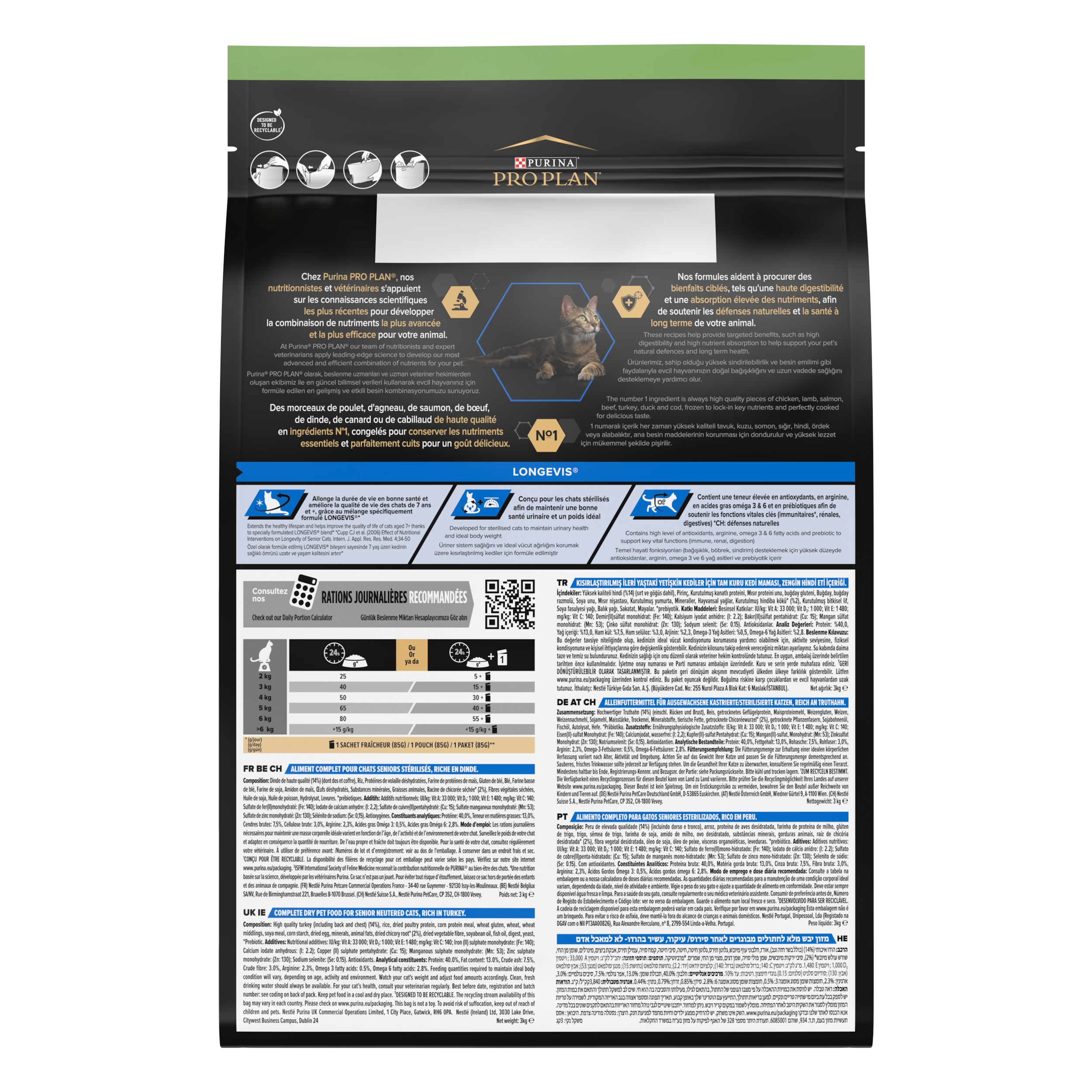 Pro Plan Sterilised Hindili 7+ Kısırlaştırılmış Yaşlı Kedi Maması 3 Kg