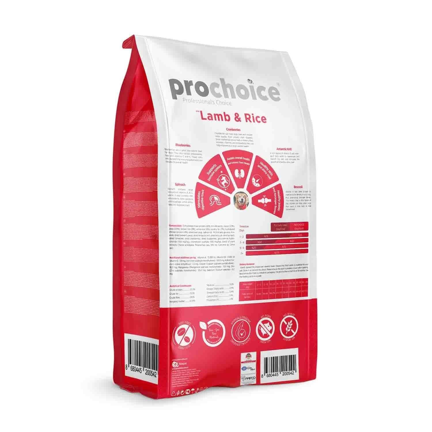 Prochoice Fit&Healthy Kuzulu ve Pirinçli Yetişkin Köpek Maması 3 Kg