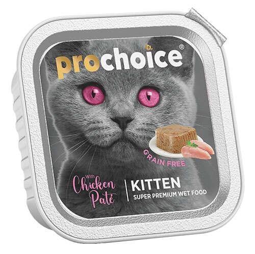 Prochoice Kitten Pate Tavuk Etli Tahılsız Yavru Kedi Yaş Maması 100 Gr