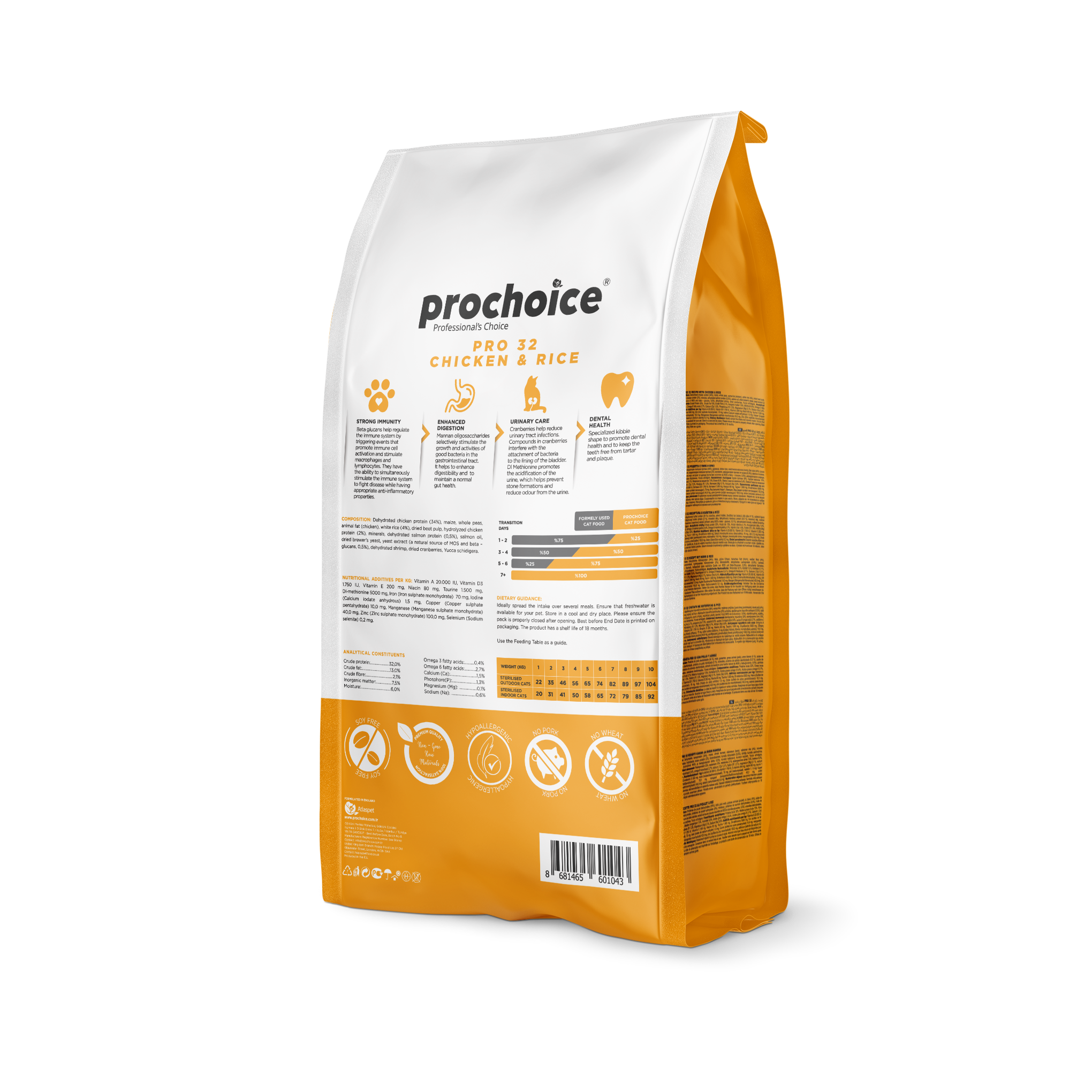 Prochoice Pro 32 Sterilised Düşük Tahıllı Tavuklu Kısırlaştırılmış Kedi Maması 2 Kg