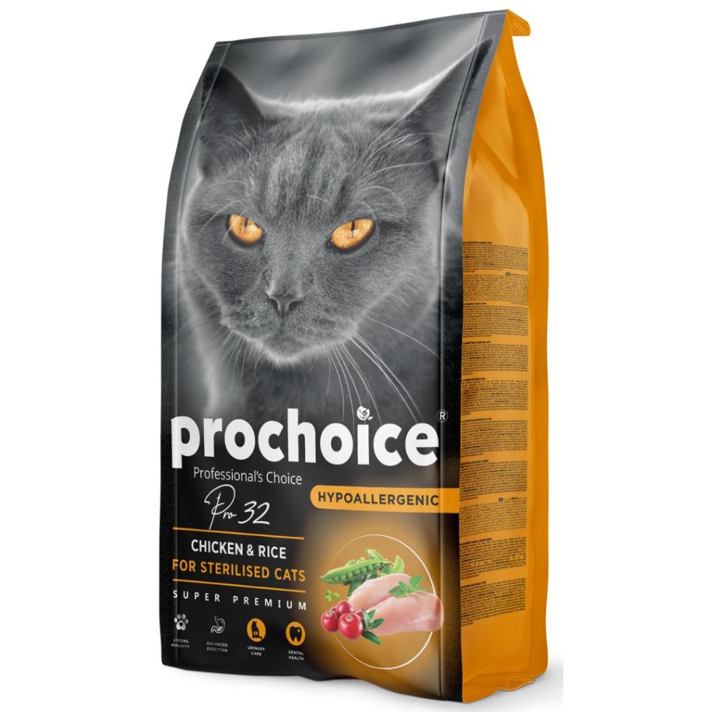Prochoice Pro 32 Sterilised Düşük Tahıllı Tavuklu Kısırlaştırılmış Kedi Maması 15 Kg