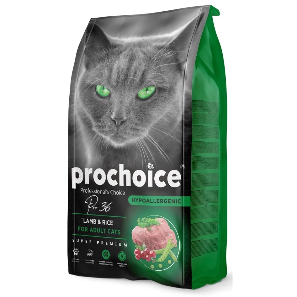 Prochoice Pro 36 Düşük Tahıllı Kuzulu ve Pirinçli Yetişkin Kedi Maması 15 Kg