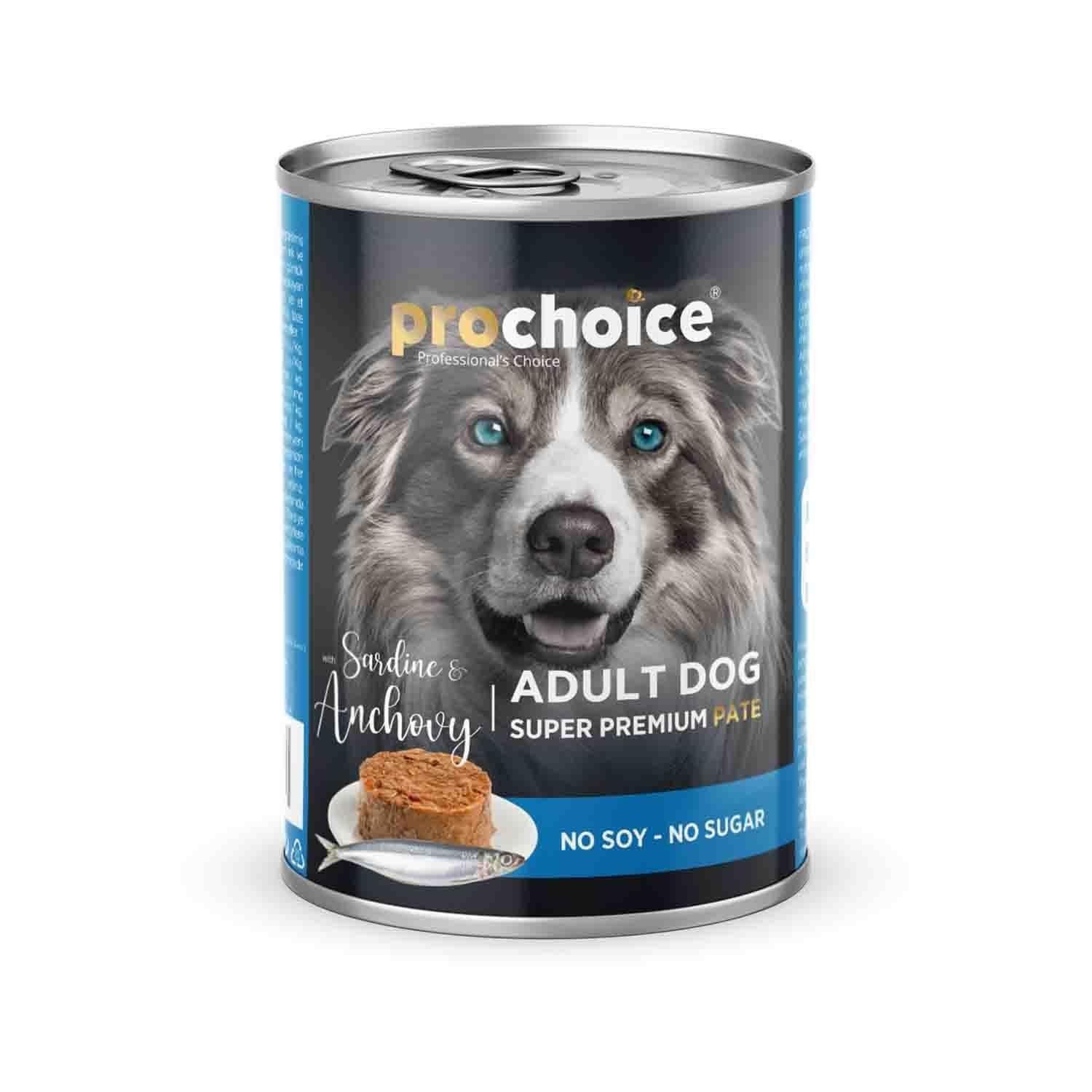Prochoice Sardalyalı ve Hamsili Şekersiz Ezme Yetişkin Köpek Konservesi 400 Gr