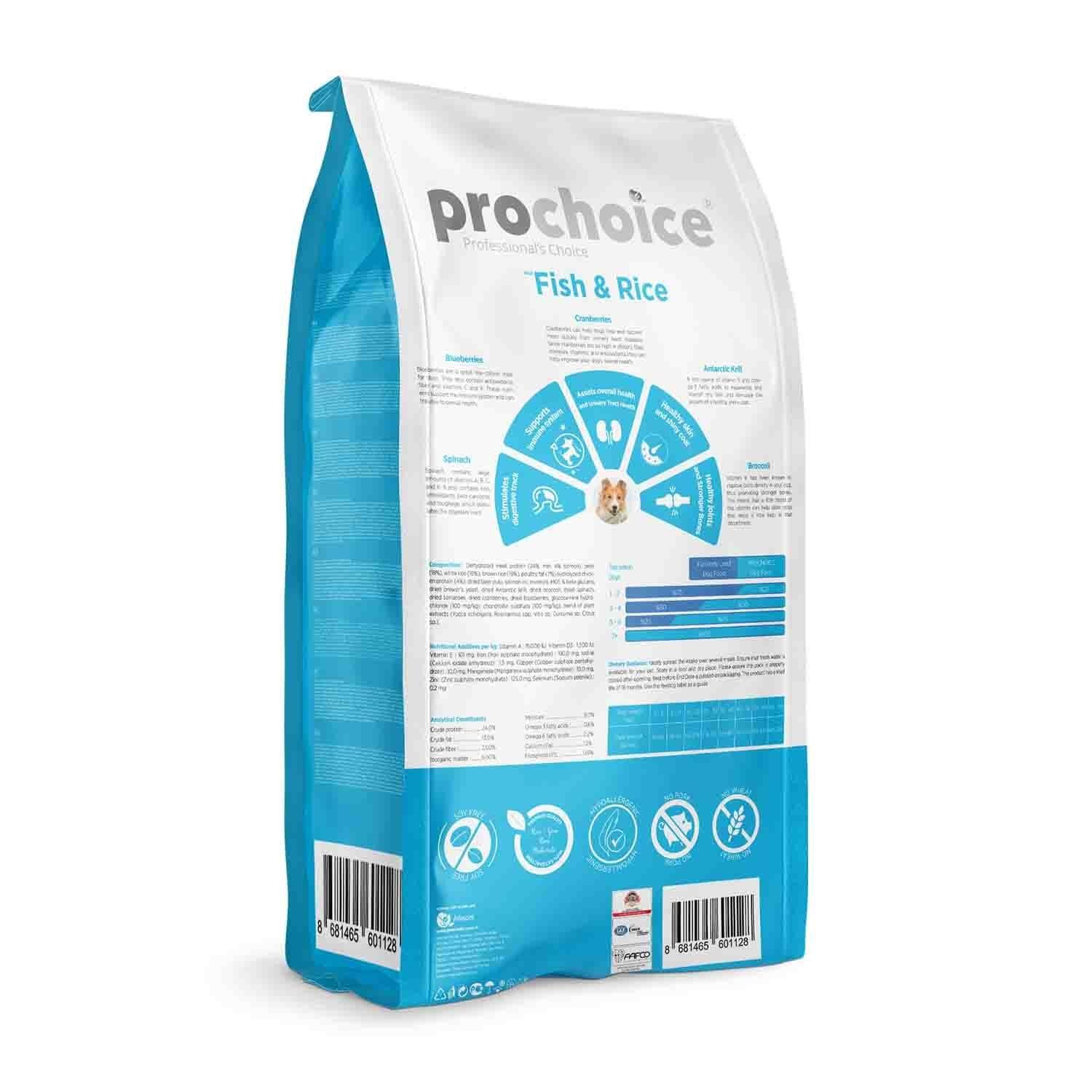 Prochoice Sensitive Balık ve Pirinçli Hassas Derili Köpekler İçin Yetişkin Köpek Maması 3 Kg