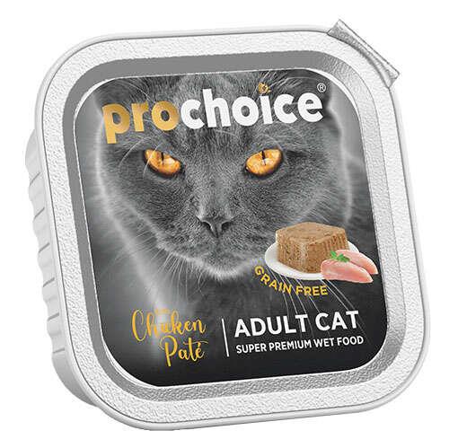 Prochoice Tavuklu Pate Tahılsız Ezme Yetişkin Kedi Yaş Maması 100 Gr