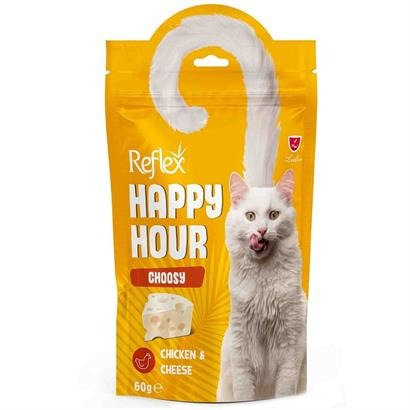 Reflex Happy Hour Choosy Tavuklu ve Peynirli Kedi Ödül Maması 60 Gr