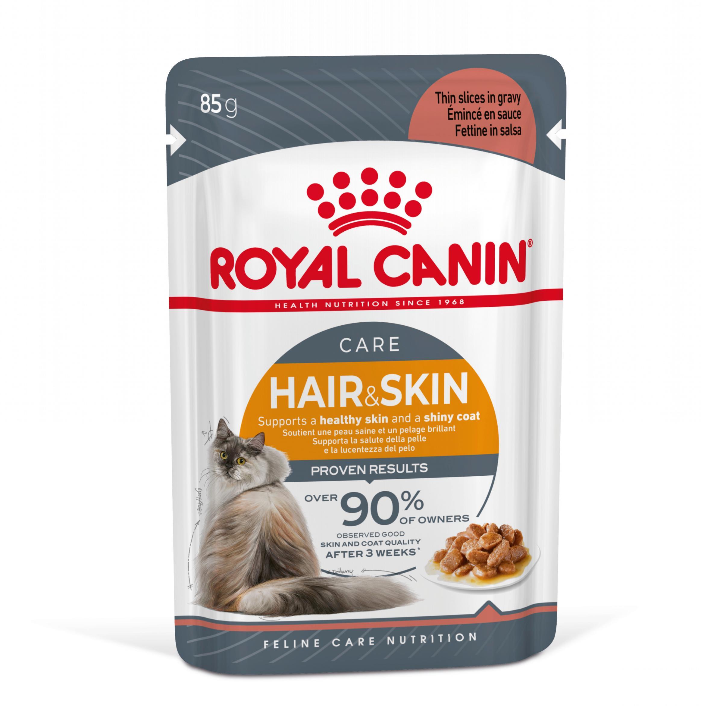 Royal Canin Hair&Skin Gravy Pouch Deri ve Tüy Sağlığı İçin Yetişkin Kedi Yaş Maması 85 Gr