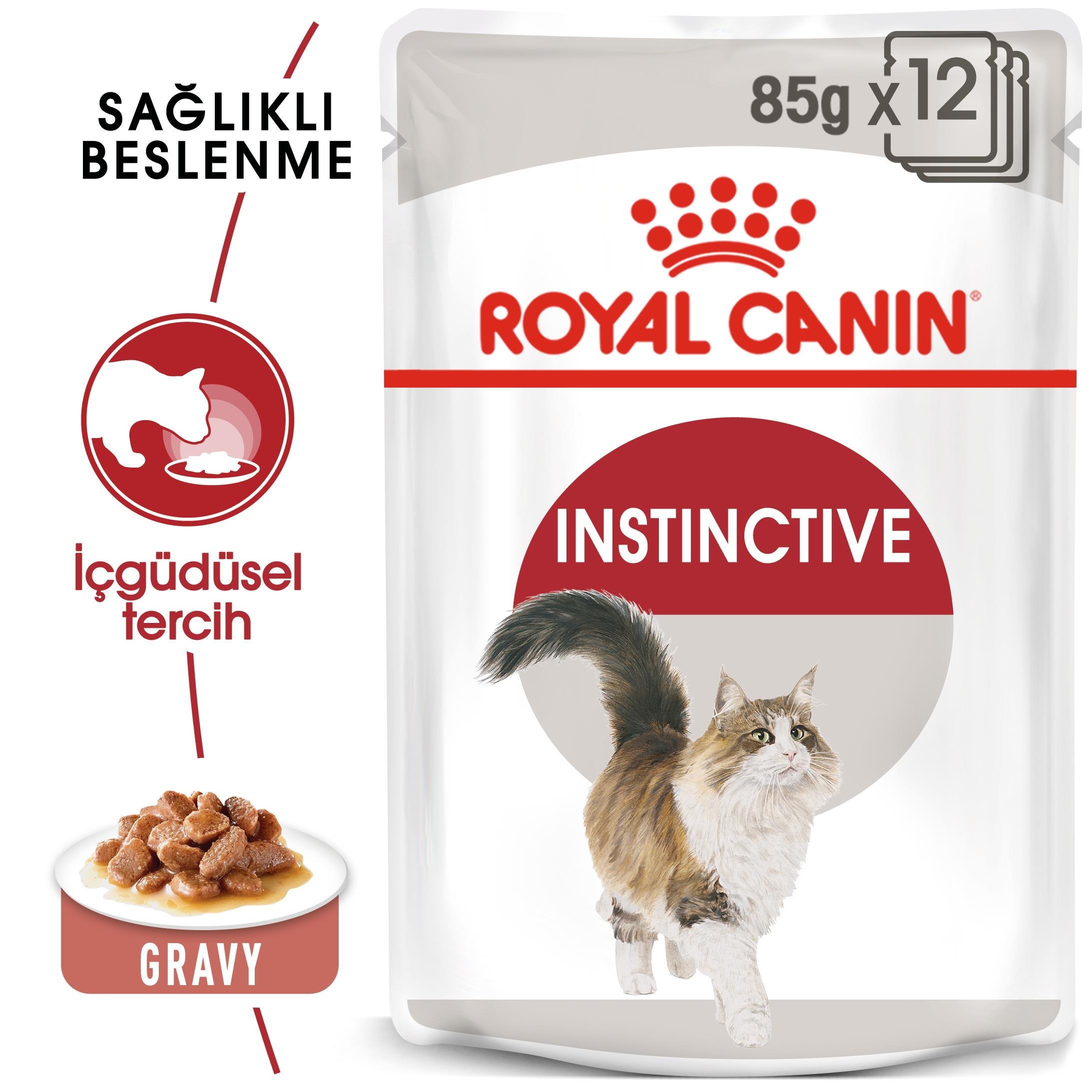 Royal Canin Instinctive Gravy Pouch Yetişkin Kedi Yaş Maması 85 Gr