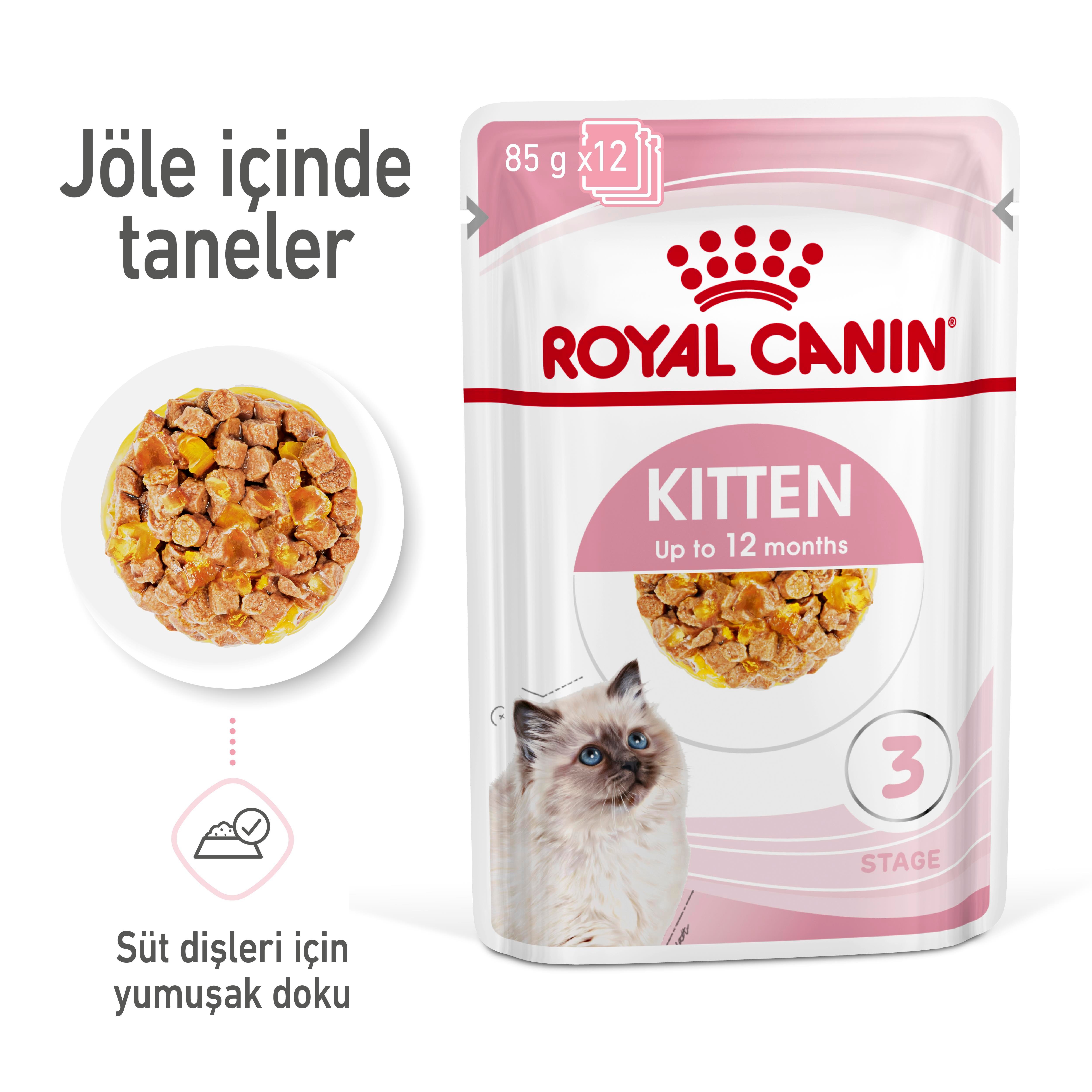 Royal Canin Kitten Jelly Pouch Yavru  Kedi Yaş Maması 85 Gr