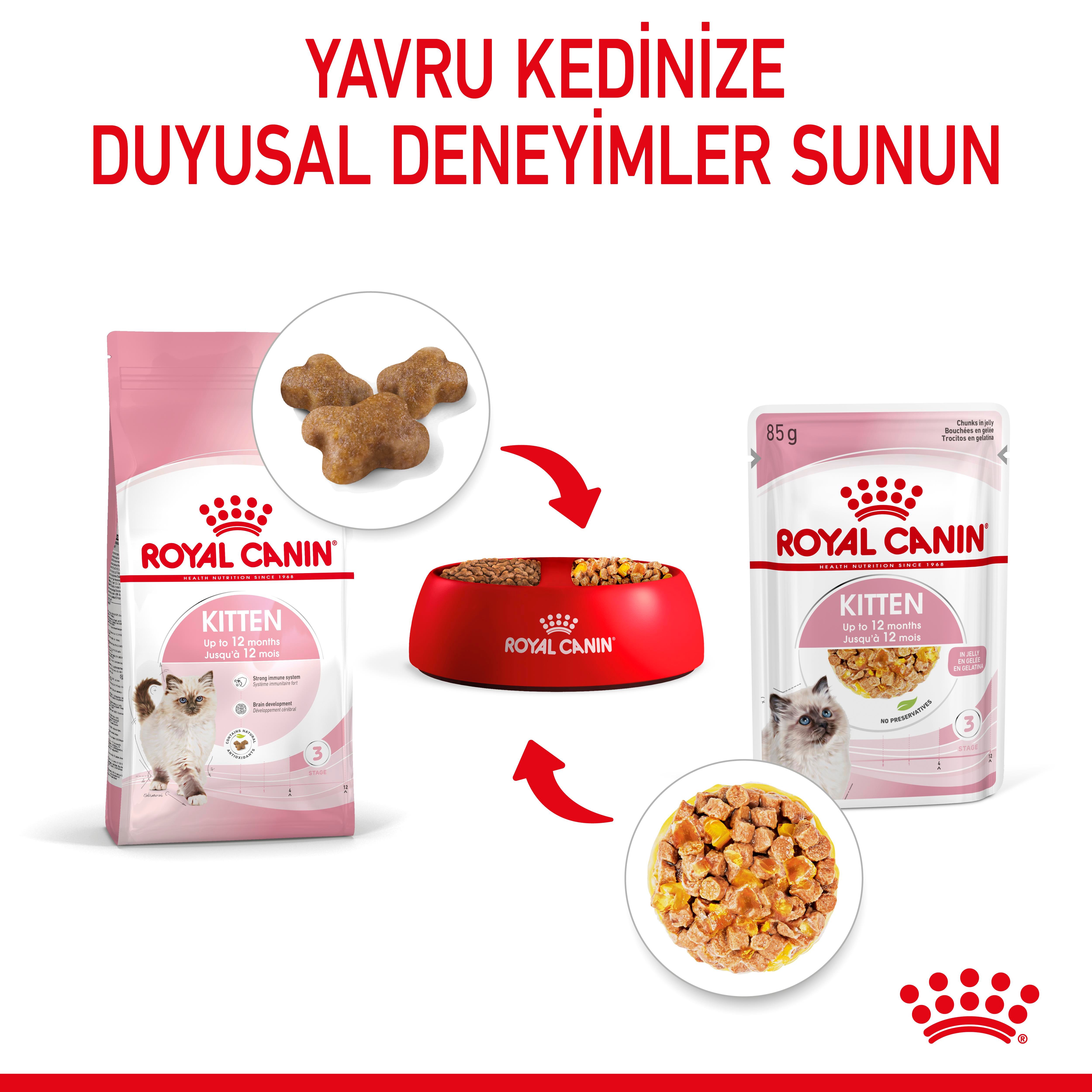 Royal Canin Kitten Jelly Pouch Yavru  Kedi Yaş Maması 85 Gr