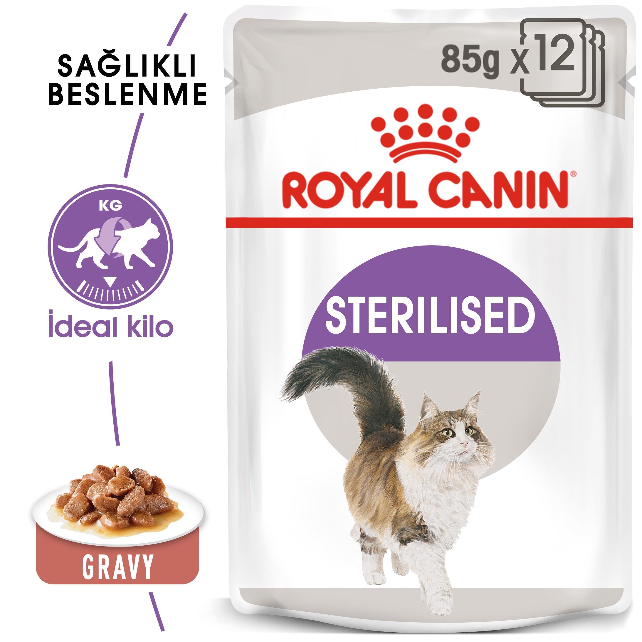 Royal Canin Sterilised Gravy Pouch Kısırlaştırılmış Kedi Yaş Maması 85 Gr