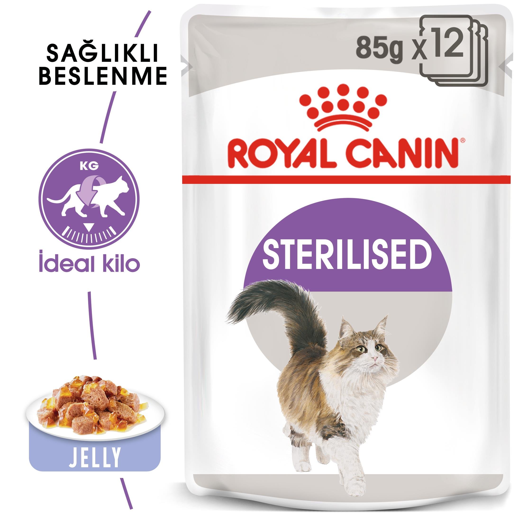 Royal Canin Sterilised Jelly Pouch Kısırlaştırılmış Yaş Kedi Maması 85 Gr