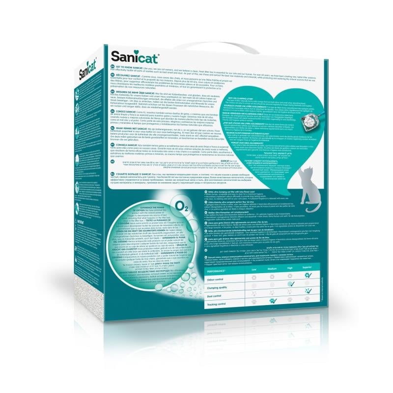 Sanicat Active White Lotus Çiçeği İnce Taneli Kedi Kumu 6 Lt