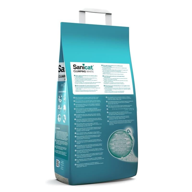 Sanicat Clumping White Gül Kokulu İnce Taneli Kedi Kumu 8 Lt