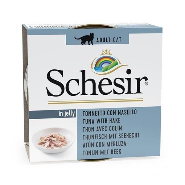 Schesir Jelly Ton Balıklı ve Barlam Balıklı Jöle İçinde Yetişkin Kedi Konservesi 85 Gr