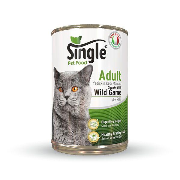 Single Av Etli Konserve Kedi maması 415 Gr.