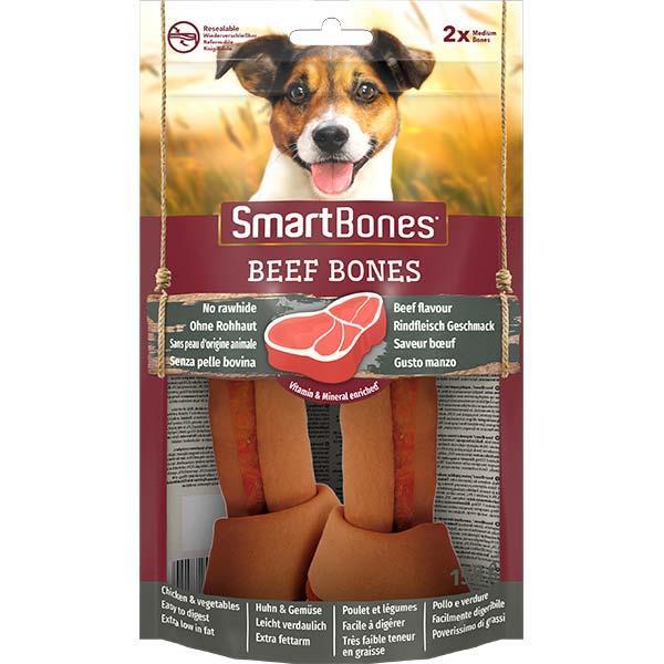 Smart Bones Biftekli Medium Kemik Köpek Ödülü 2'li 158 Gr