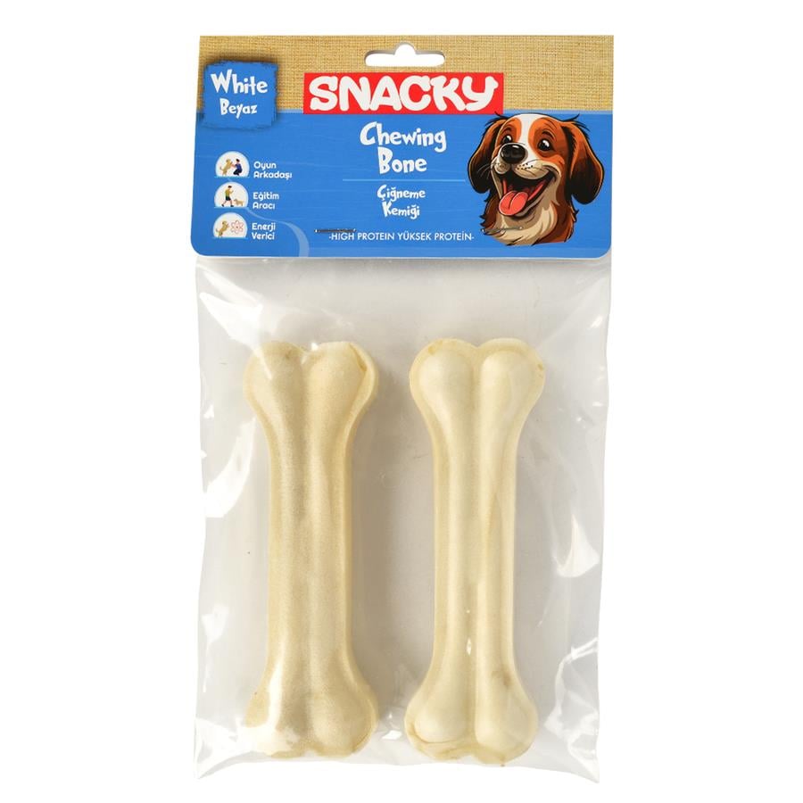 Snacky Beyaz Köpek Çiğneme Kemiği 2'li 13 Cm 95 Gr