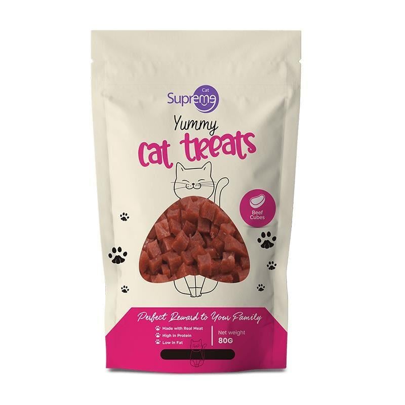 Supreme Cat Sığır Etli Küp Kedi Ödül Maması 80 Gr