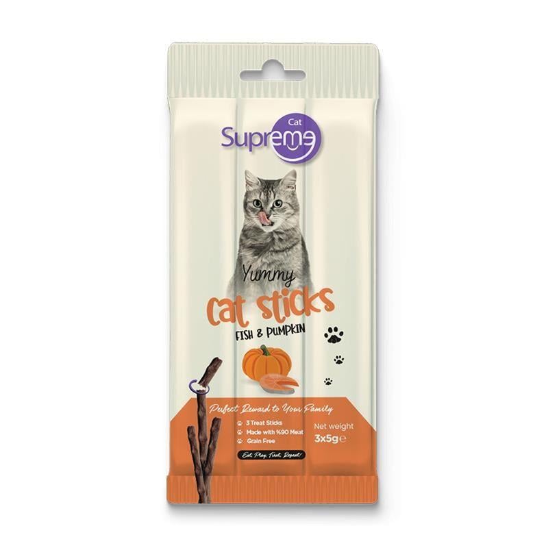 Supreme Cat Ton Balıklı ve Bal Kabaklı Kedi Ödül Çubuğu 3x5 Gr