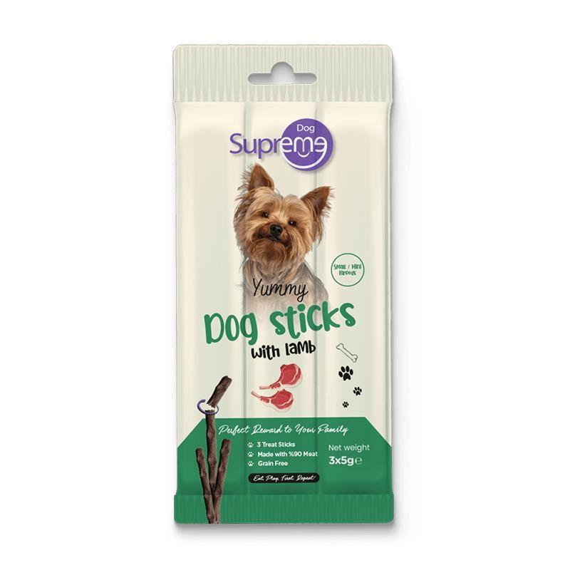 Supreme Dog Kuzu Etli Köpek Ödül Çubuğu 3x5 Gr
