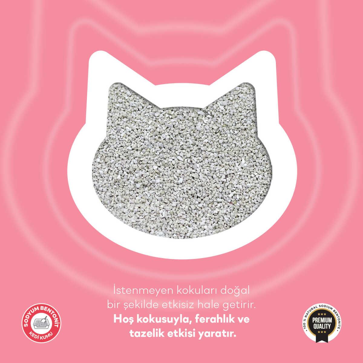 Toi Moi Aura Cream Bebek Pudrası Sodyum Bentonit İnce Kedi Kumu 10 Lt