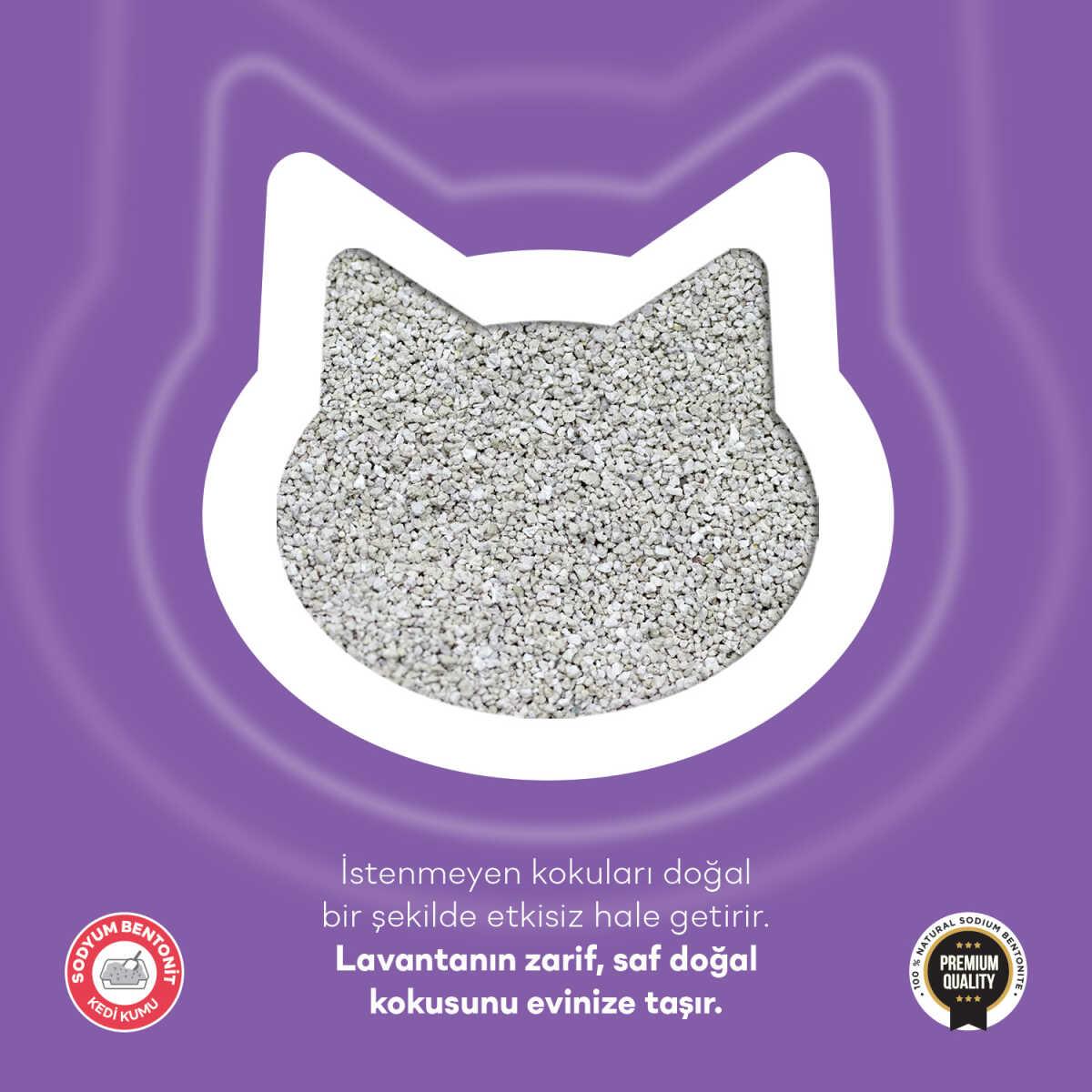 Toi Moi Flora Lavanta Sodyum Bentonit İnce Kedi Kumu 10 Lt