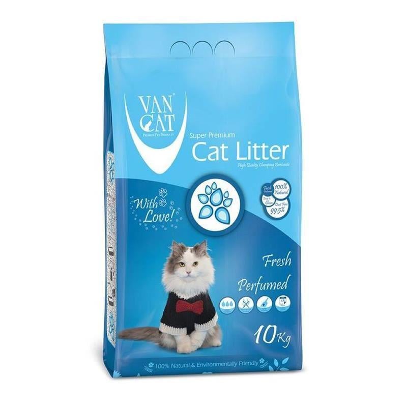 VanCat Fresh Kokulu Topaklaşan İnce Taneli Kedi Kumu 10 Kg