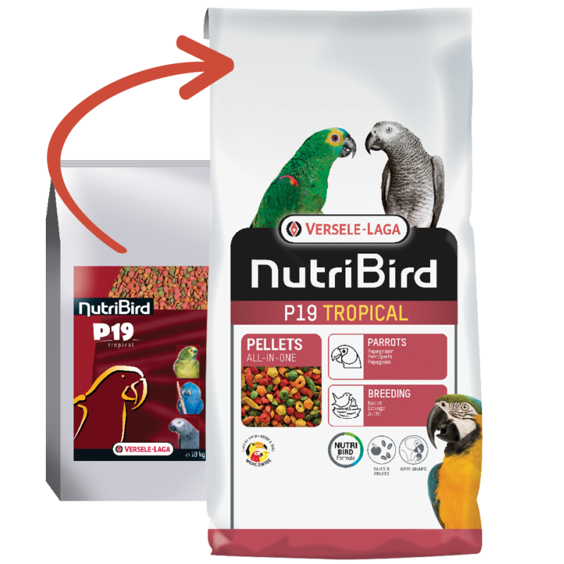 Versele Laga NutriBird P19 Tropical Papağan Pelet Yemi 10 Kg