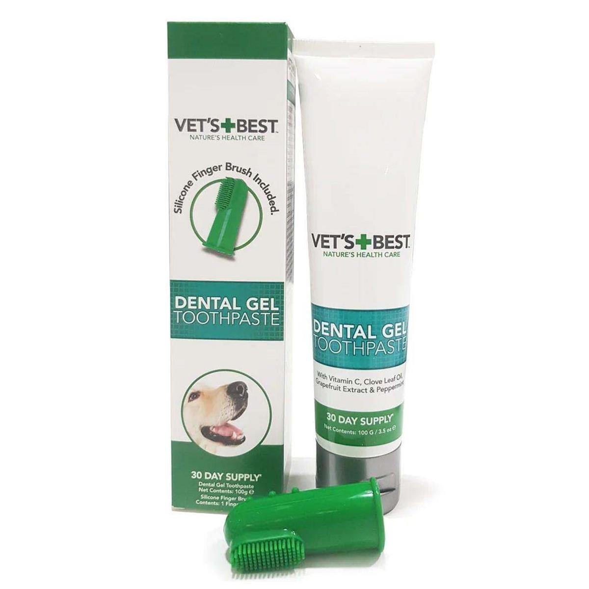 Vet's Best Aloe Vera ve Nane Özlü Köpek Diş Macunu 100 Gr + Parmak Diş Fırçası