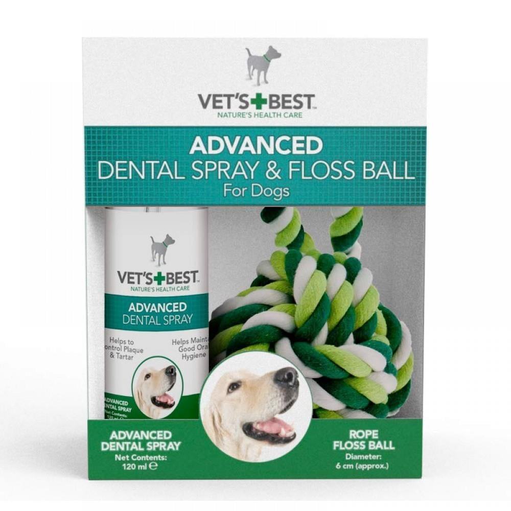 Vet's Best Köpek Ağız ve Diş Bakım Spreyi 120 Ml ve Diş Temizleyici Halat Top 2'li Set