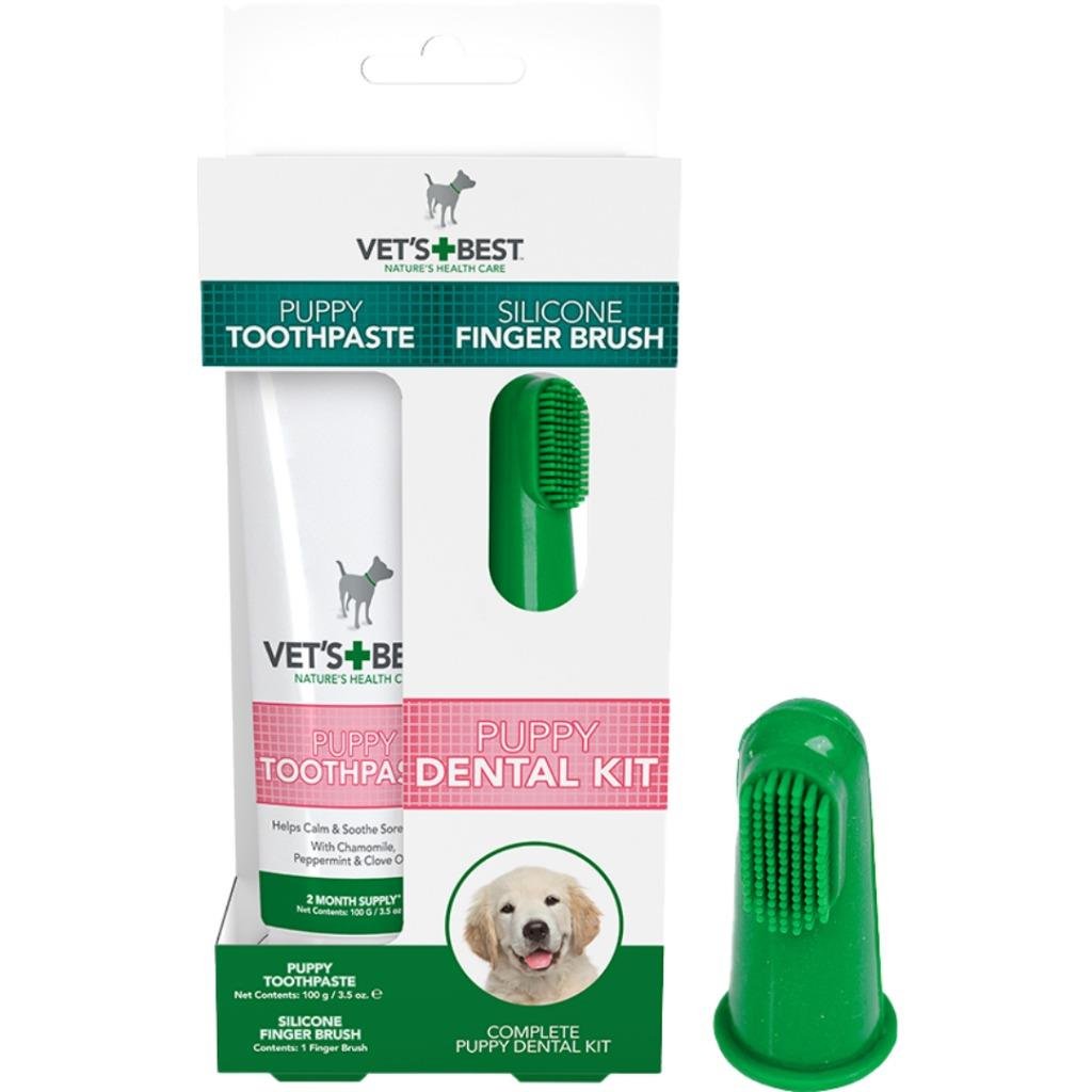 Vet's Best Yavru Köpek Diş ve Ağız Bakım Seti 5.5 Cm / 100 Gr