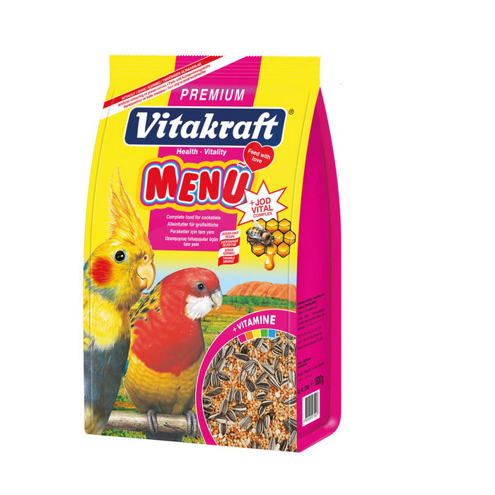 Vitakraft Paraket Menu Premium + Jodvital 1000 Gr 