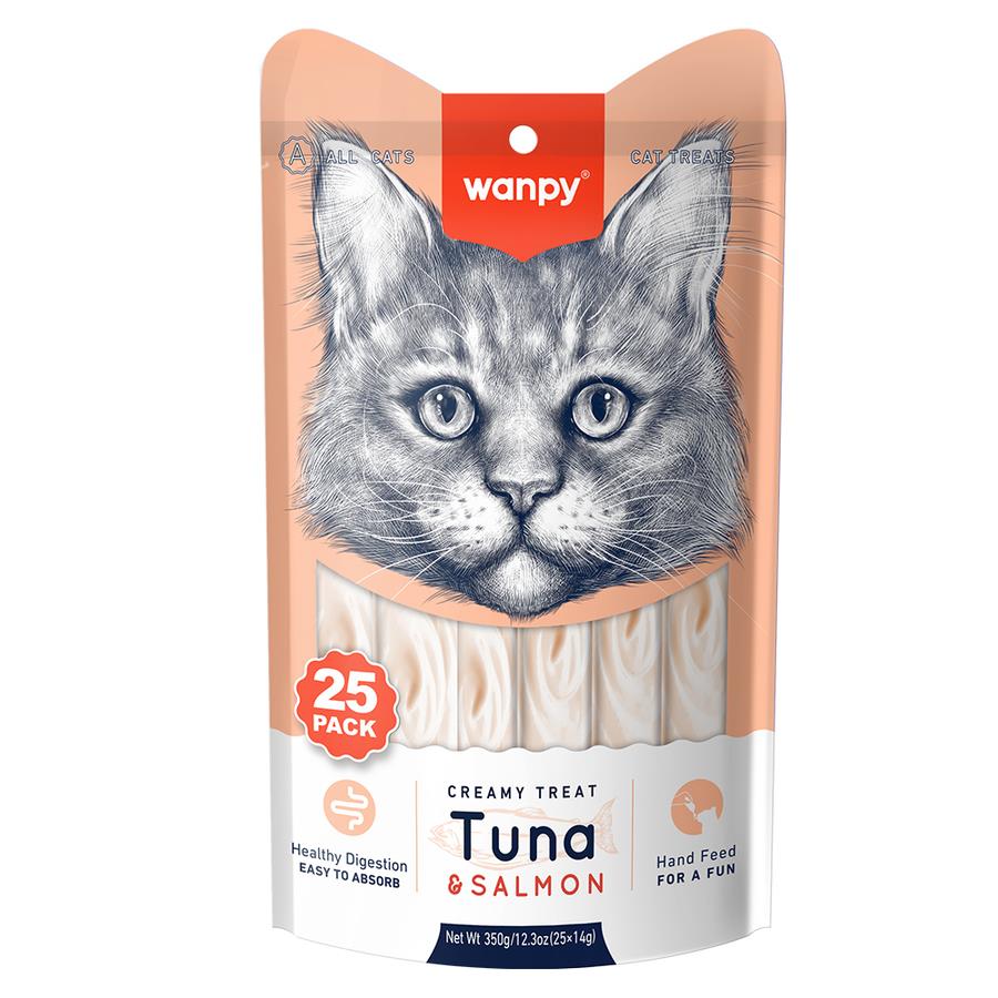 Wanpy Ton & Somon Krema Kedi Ödülü 25x14 Gr