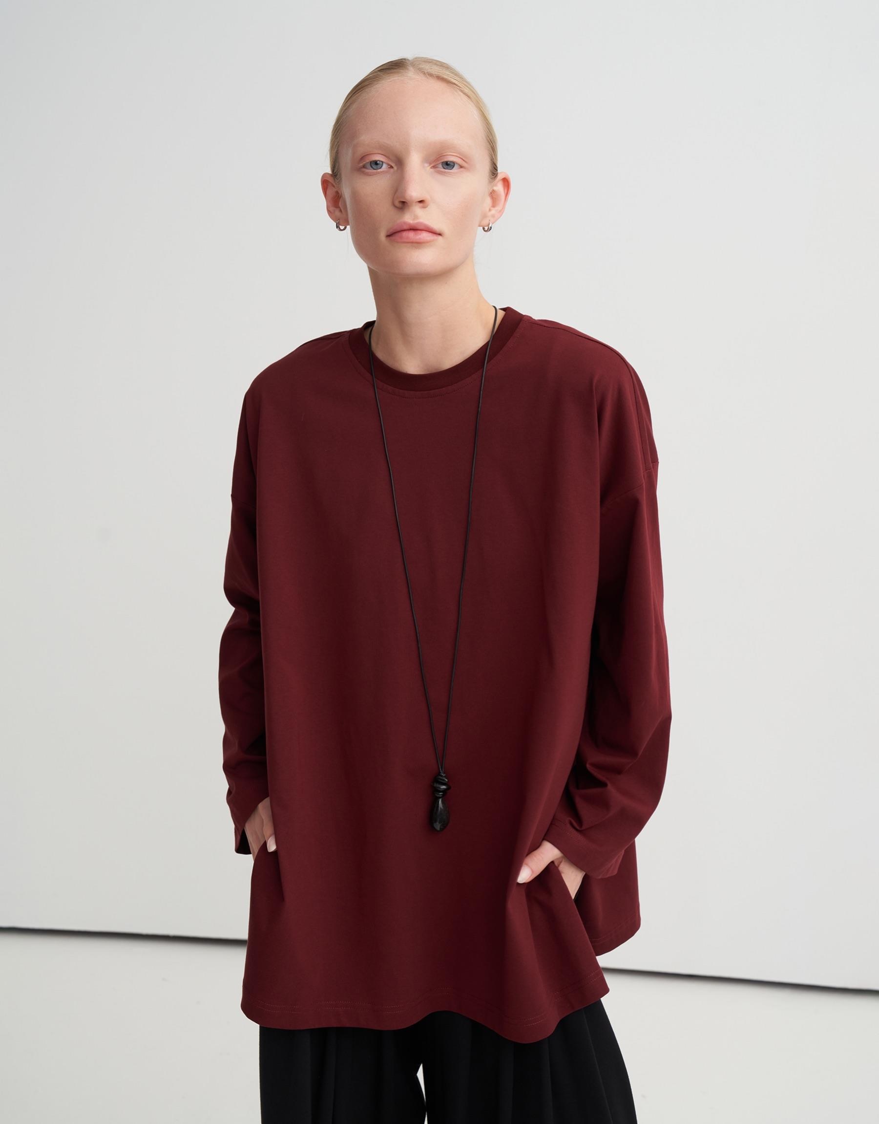 %100 KOTON BASİC TSHİRT BORDO