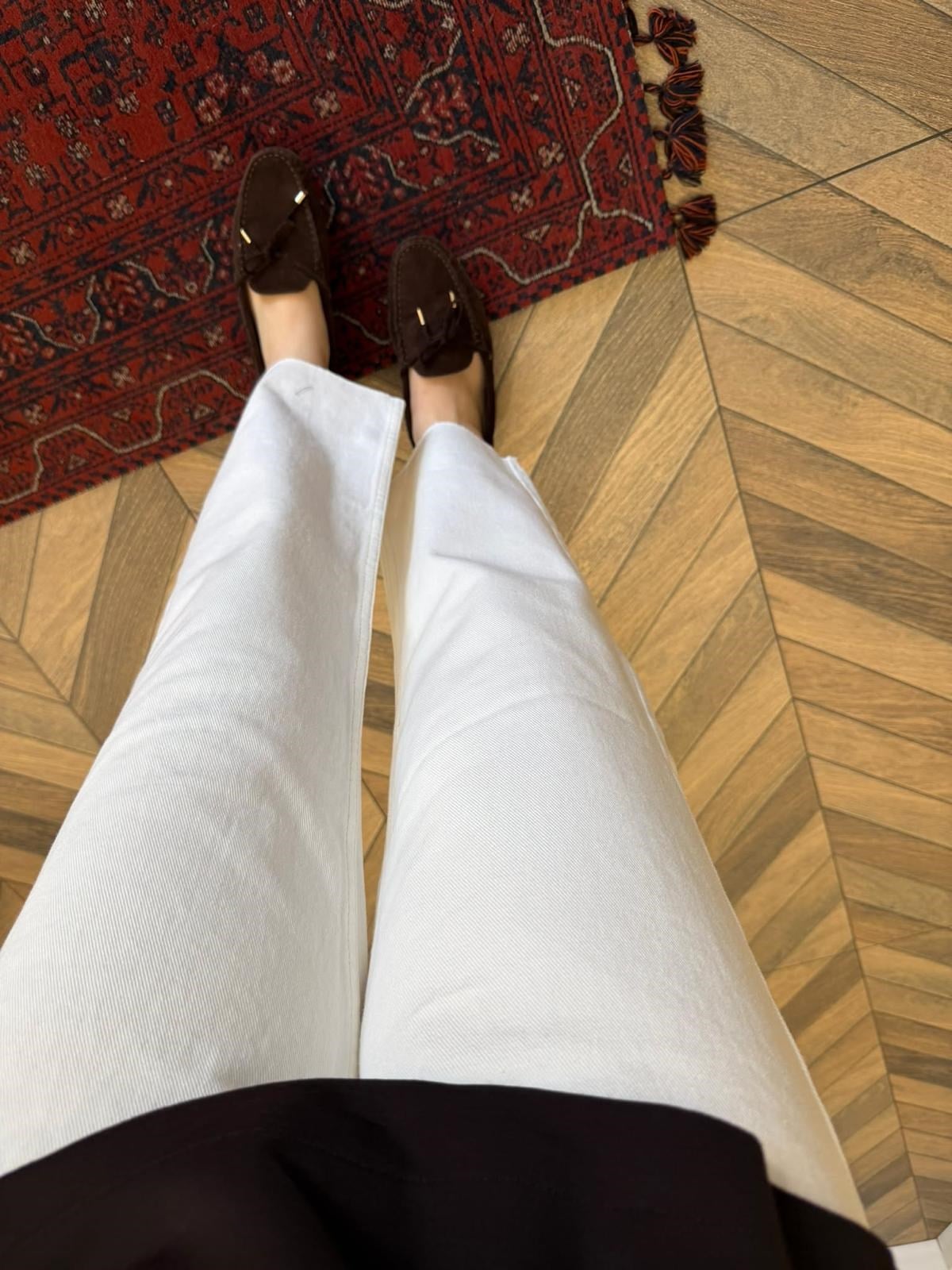 CROP JEAN PANTOLON Ekru