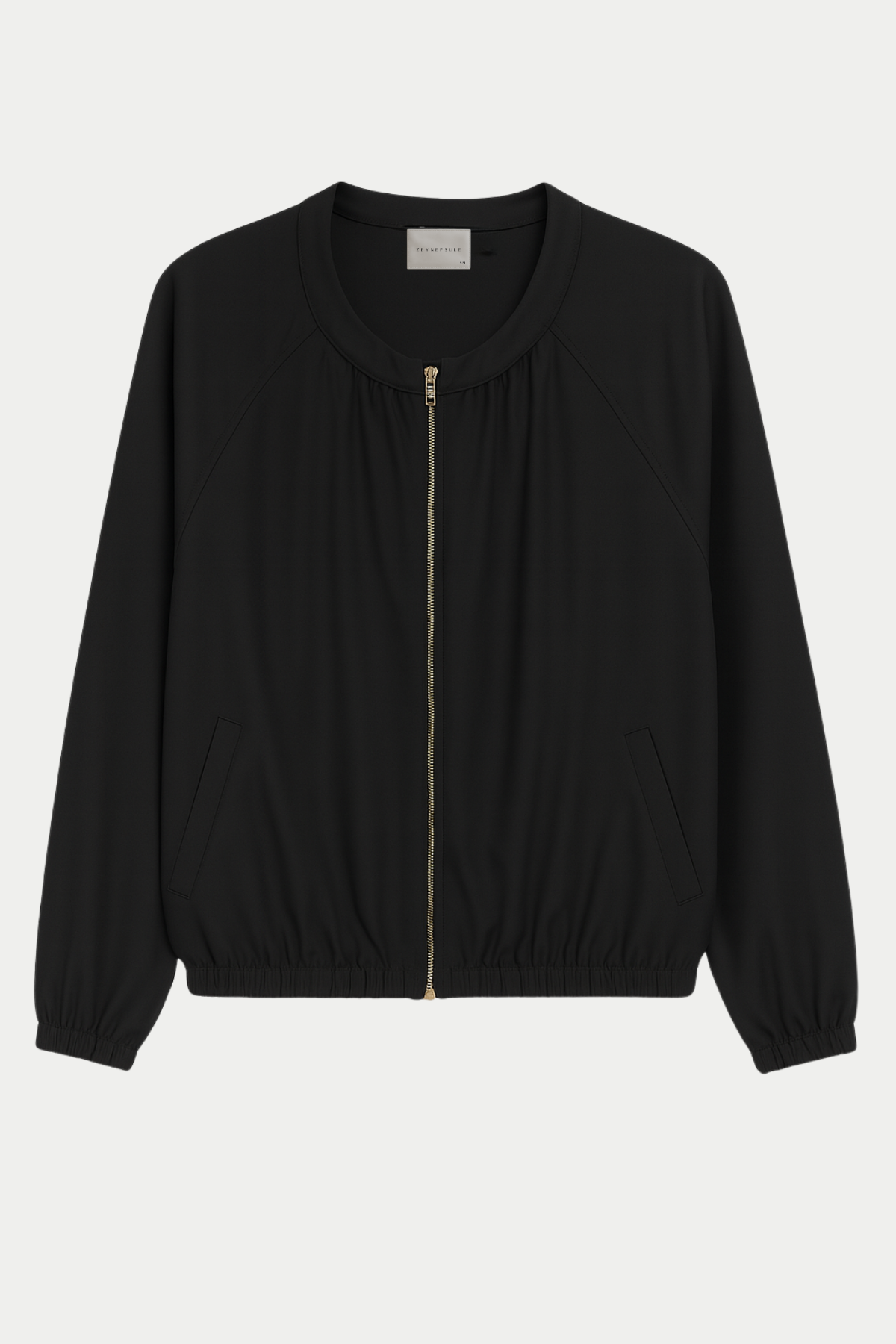 FERMUARLI BOMBER CEKET Siyah
