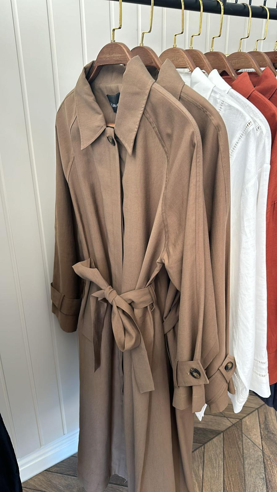 TENSEL TRENCHCOAT Kahverengi