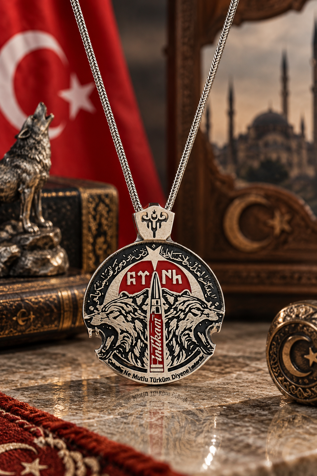 925 AYAR BOZKURT FİGÜRLÜ ERKEK GÜMÜŞ İNTİKAM YÜZÜĞÜ