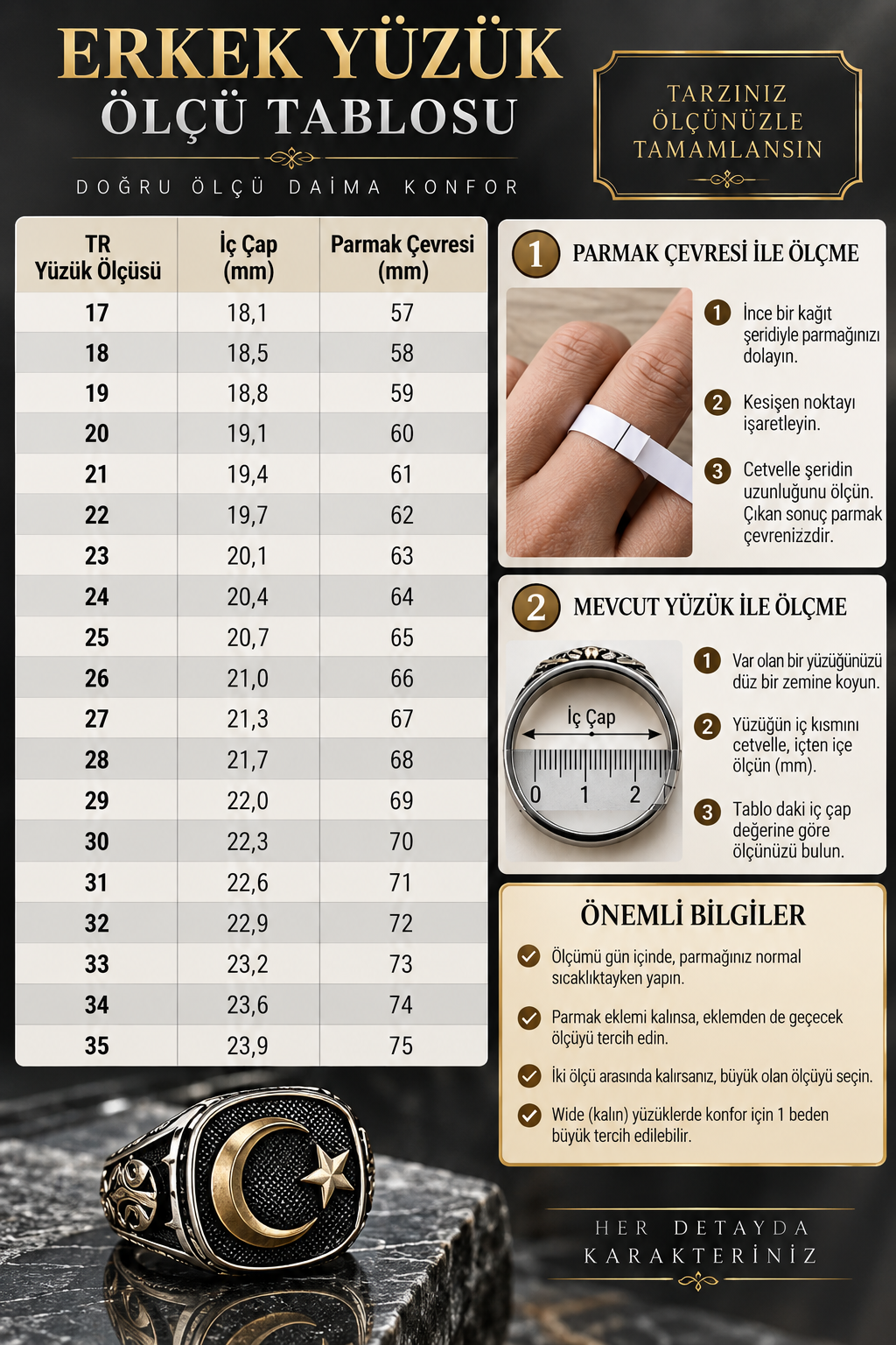 925 AYAR MÜHRÜ ŞERİF  ( ŞEREFLİ MÜHÜR) YAZILI ERKEK GÜMÜŞ YÜZÜK.