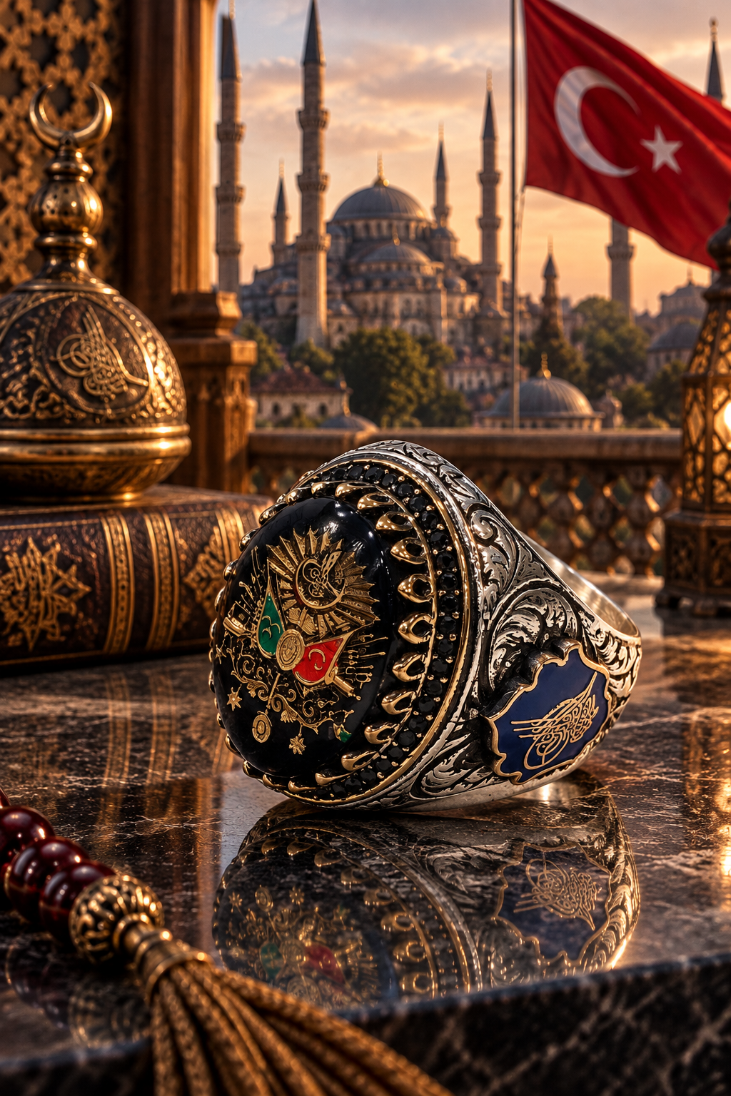 925  AYAR OSMANLI DEVLET ARMALI ERKEK GÜMÜŞ YÜZÜK