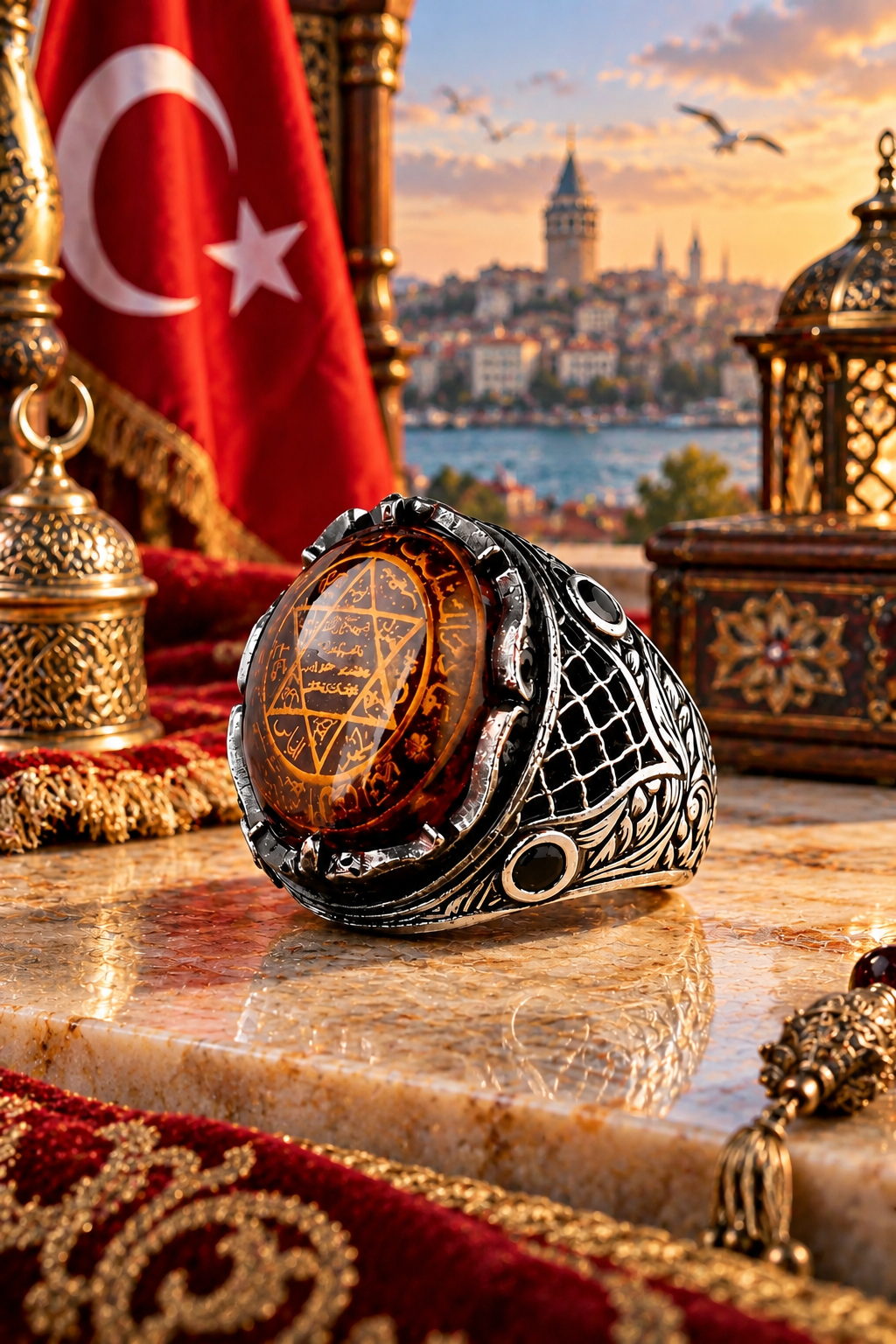 925 AYAR SÜLEYMAN MÜHRÜ ERKEK GÜMÜŞ YÜZÜK