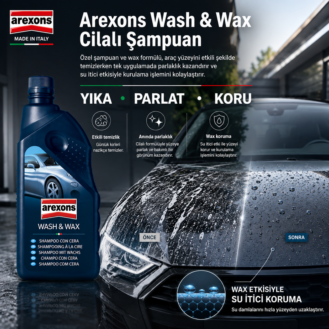 Arexons Cilalı Şampuan 1000 ml | Auton Detail | Arexons