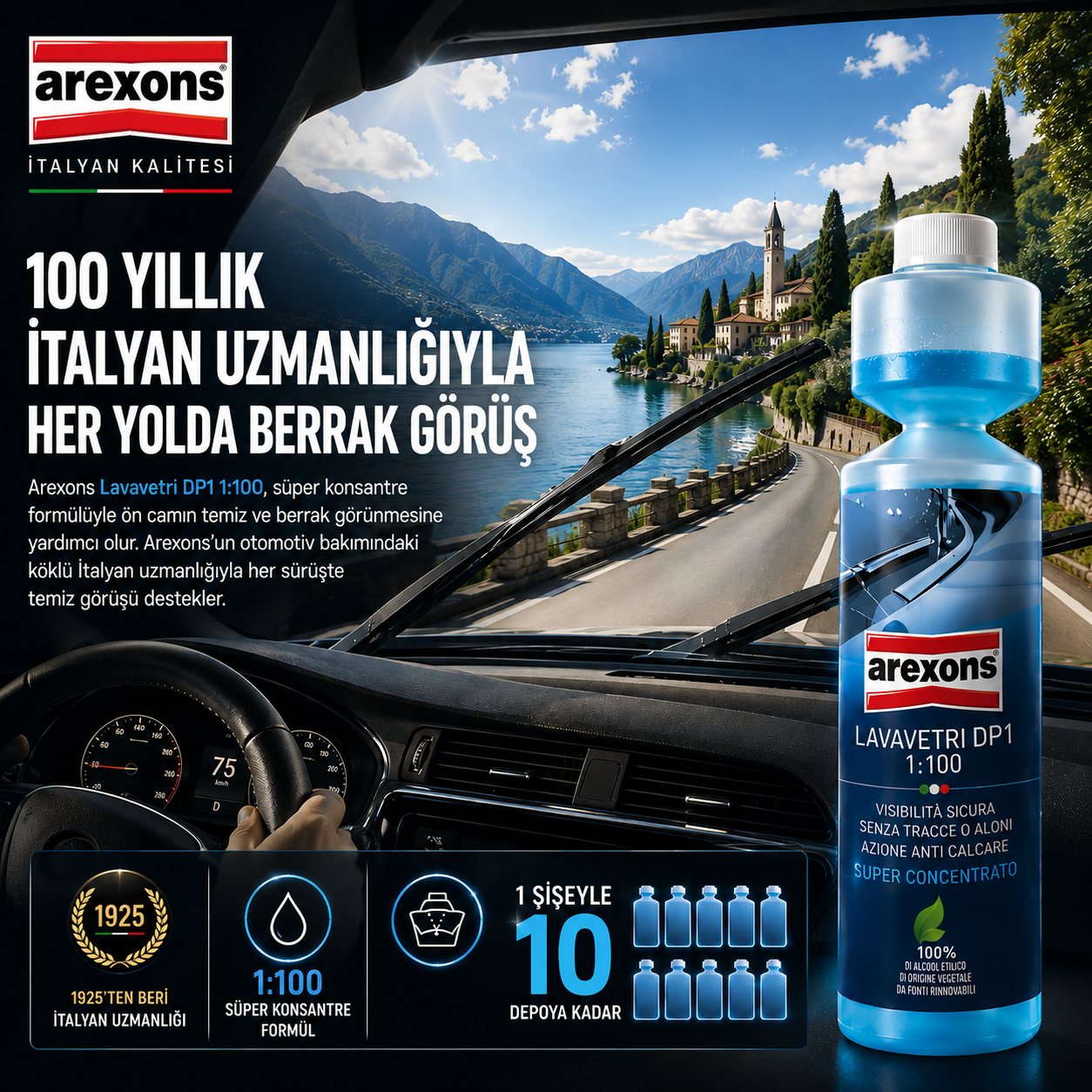 Arexons Konsantre Cam Suyu Nane 250 ml | Auton Detail | Arexons