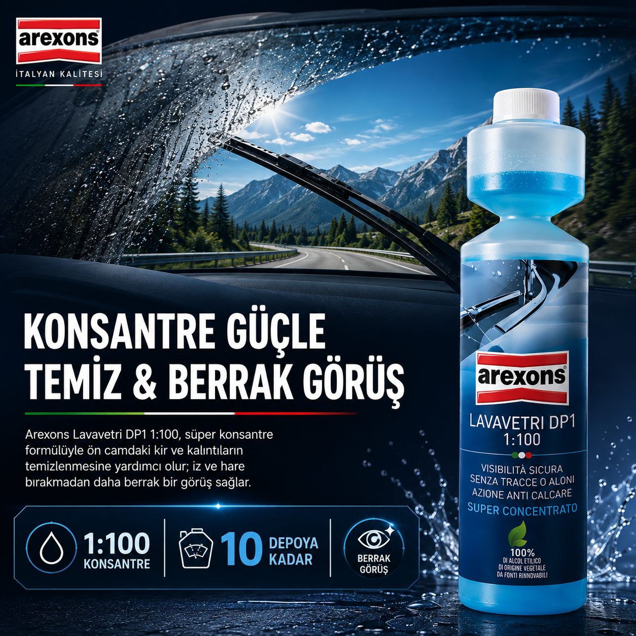 Arexons Konsantre Cam Suyu Nane 250 ml | Auton Detail | Arexons