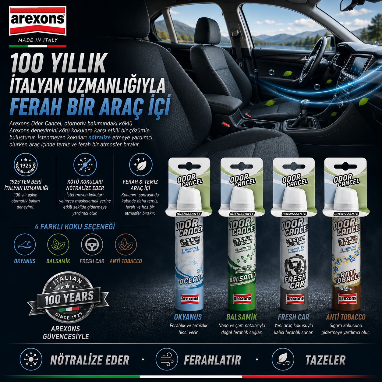 Odor Cancel Koku Giderici– Fresh Car | Arexons
