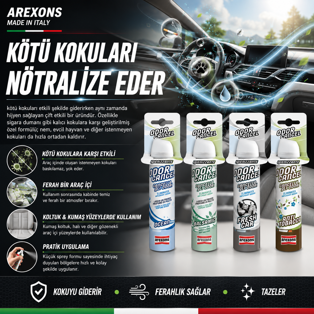 Odor Cancel Koku Giderici– Okyanus | Arexons