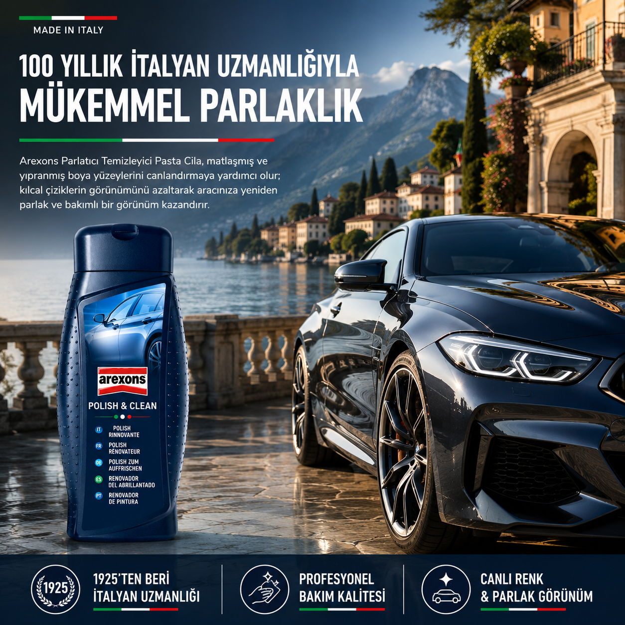 Arexons Güçlü ve Etkili Sıvı Pasta Cila 500 ml | Auton Detail | Arexons