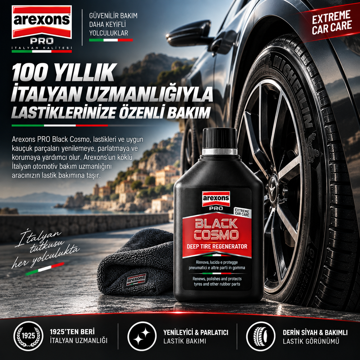 BLACK COSMO Lastik Parlatıcı | Auton Detail | Arexons