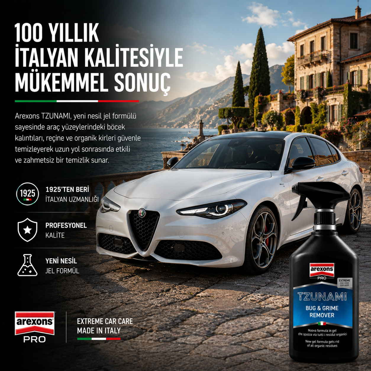 Arexons TZUNAMI - Reçine ve Böcek Temizleyici 500 ml | Auton Detail | Arexons